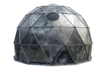 Geodesic dome isolated on transparent background