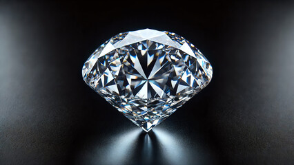 High-resolution image of a brilliant diamond
