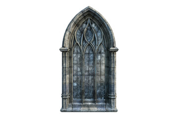 Gothic window isolated on transparent background