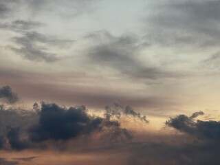 Clouds after the storm in the afternoon 