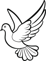 dove, pigeon, vector illustration