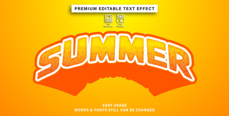 Obraz premium editable text effect summer vibes style
