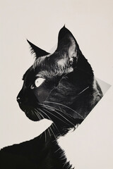 black and white cat