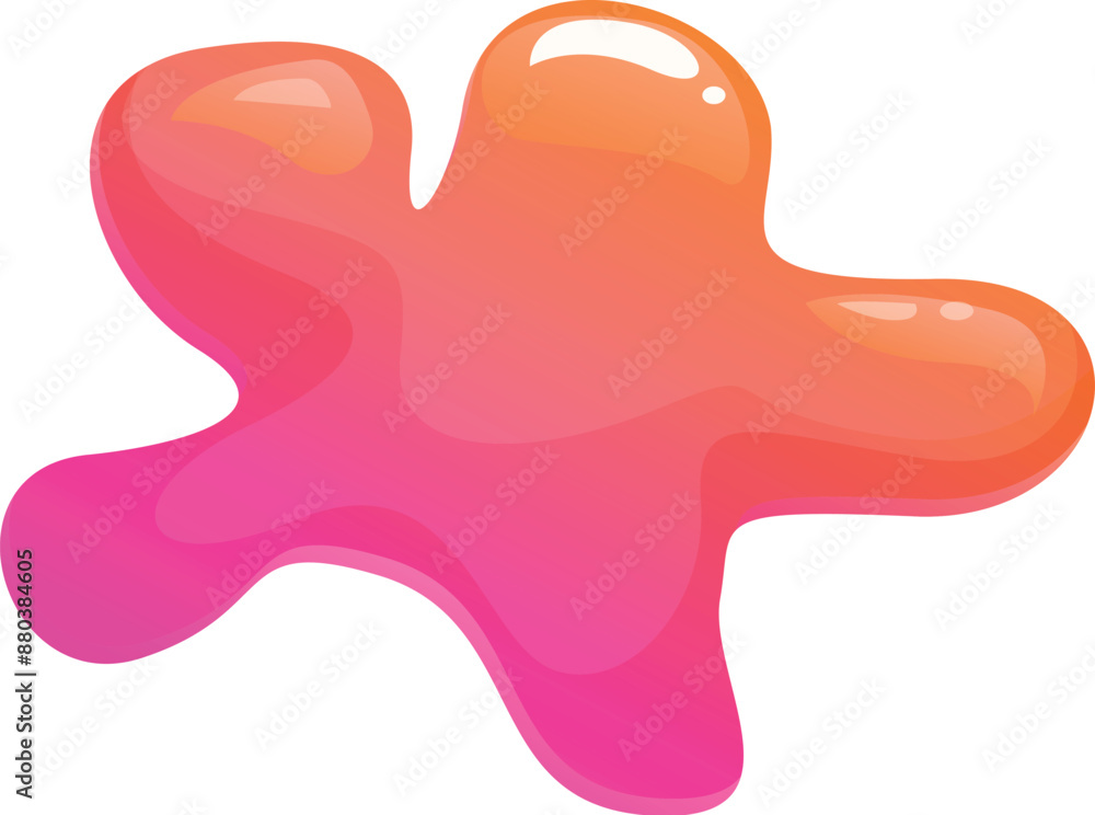 Poster abstract colorful liquid shape splashing with gradient on white background