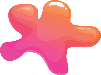 Abstract colorful liquid shape splashing with gradient on white background