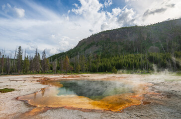 Black Sand Basin in Yellowstone National Park in Wyoming
