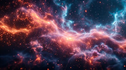 Fototapeta premium Stunning Cosmic Nebula Background - Generative AI