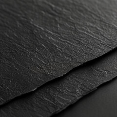 Close-Up of Black Slate Texture, dark tones, background with copy space