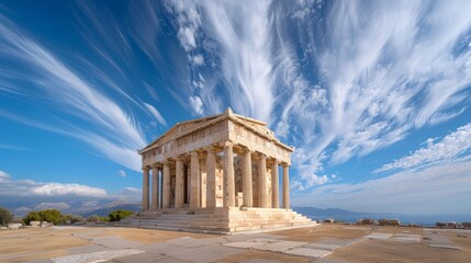 Ancient historical landmarks and archaeological sites, including ancient ruins, temples