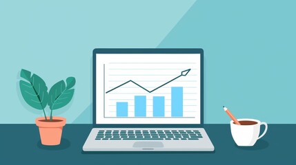 Investment funds strategy flat design top view financial planning cartoon drawing vivid, focus cover all object