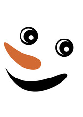Snowman | Cute Snowman | Happy Snowman | Snowman Face | Christmas | Snowman Ornament | Winter Holiday | Little Snowman | Original Illustration | Vector and Clipart | Cutfile and Stencil