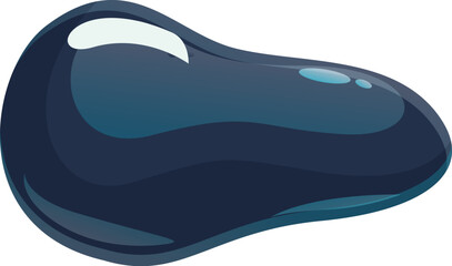 Large, glossy, dark blue blob of slime is spreading horizontally