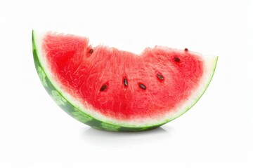 Fresh Watermelon Slice Isolated on White