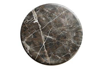 Marble stone table top isolated on transparent background