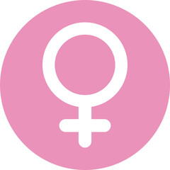 Girl gender symbol icon vector