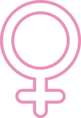 Girl gender symbol icon vector