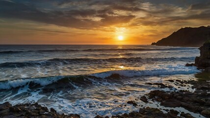 Obraz premium sunset over the sea