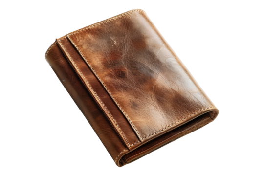 Man wallet isolated on transparent background