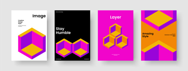 Fototapeta premium Modern Banner Layout. Geometric Book Cover Design. Isolated Business Presentation Template. Brochure. Poster. Background. Flyer. Report. Advertising. Catalog. Handbill. Leaflet. Portfolio. Notebook