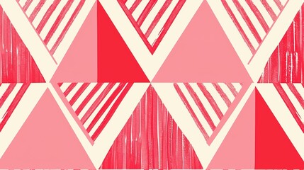 Fototapeta premium Pink And Red Triangle Pattern