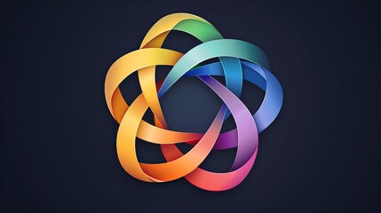 Abstract Colorful Ribbon Design