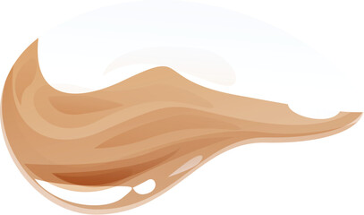 Liquid foundation cream flowing down creating a makeup base