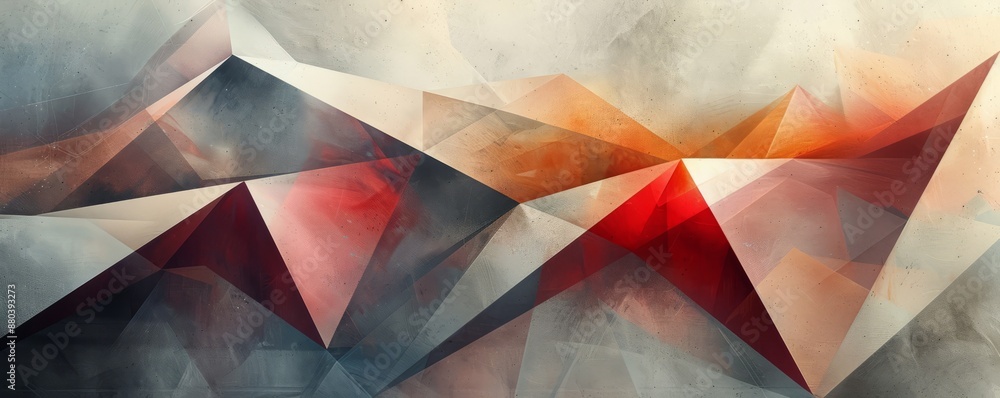 Aufkleber a series of geometric shapes overlapping and intersecting, creating a sense of movement and dynamism