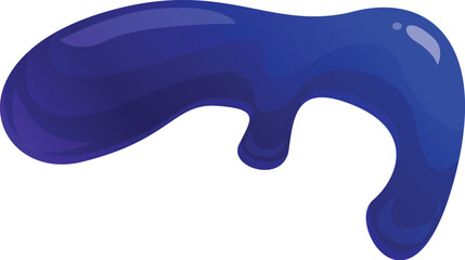 Thick, blue slime dripping down, creating a gooey and playful texture