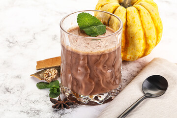 Sweet delicous chocolate mousse dessert