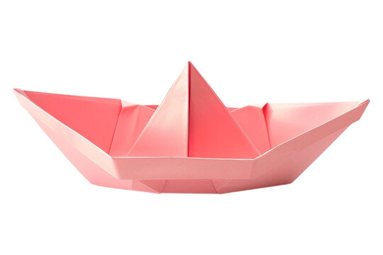 recommend clip art: Pink paper boat isolated on transparent background