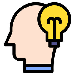 Vector Icon creative, mind, thought, user, human brain