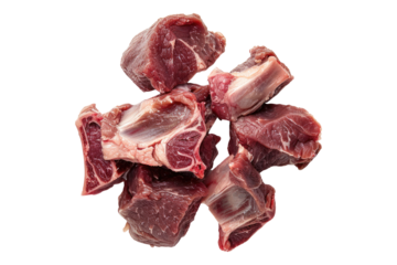 Raw leg piece isolated on transparent background