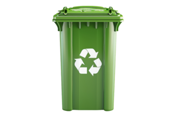 Recycling bin isolated on transparent background