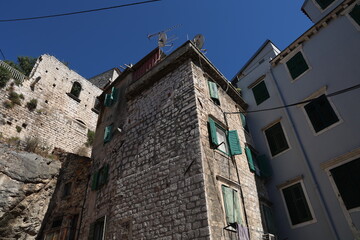 Narrow streets of Sibenik, Croatia