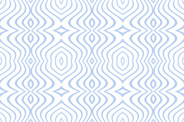 Fototapeta premium Abstract Seamless Geometric Wavy Lines Light Blue Pattern. 