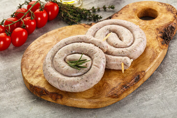 Natural spiral sausage for grill
