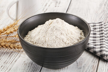 Wheat flour heap for bake