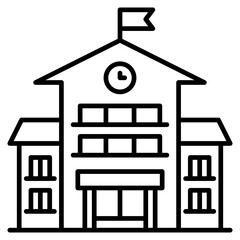 Vector Icon Building, education, school, institute, university