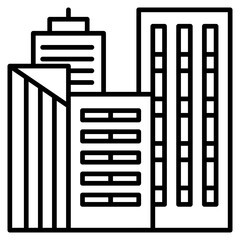 Vector Icon apartments, Building, business, city building, commercial