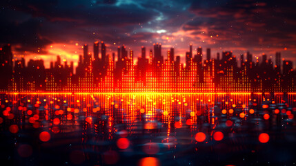 Fototapeta premium background digital equalizer for music