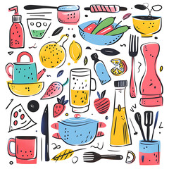 seamless pattern with food