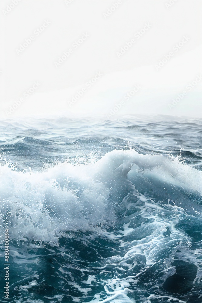 Wall mural plain bright water ocean wave background generative ai