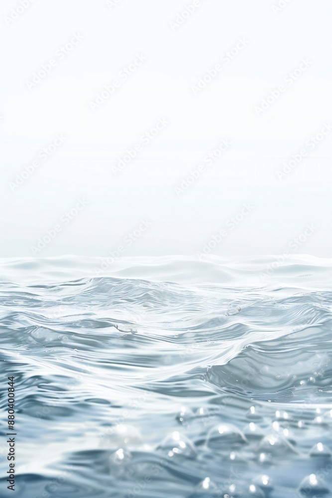 Wall mural plain bright water ocean wave background generative ai