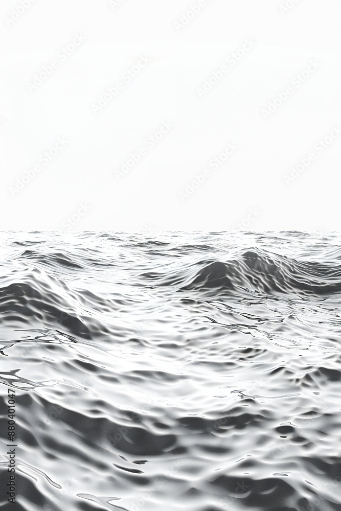 Wall mural plain bright water ocean wave background generative ai