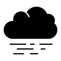 Vector Icon Cloud, cold, fog, fogy, weather