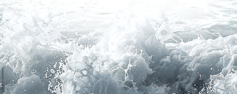 Wall mural plain bright water ocean wave background generative ai