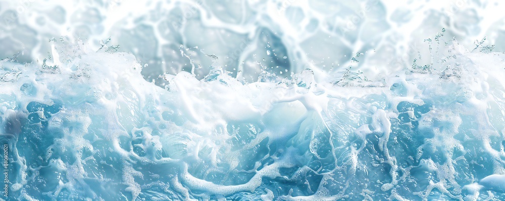 Wall mural plain bright water ocean wave background generative ai