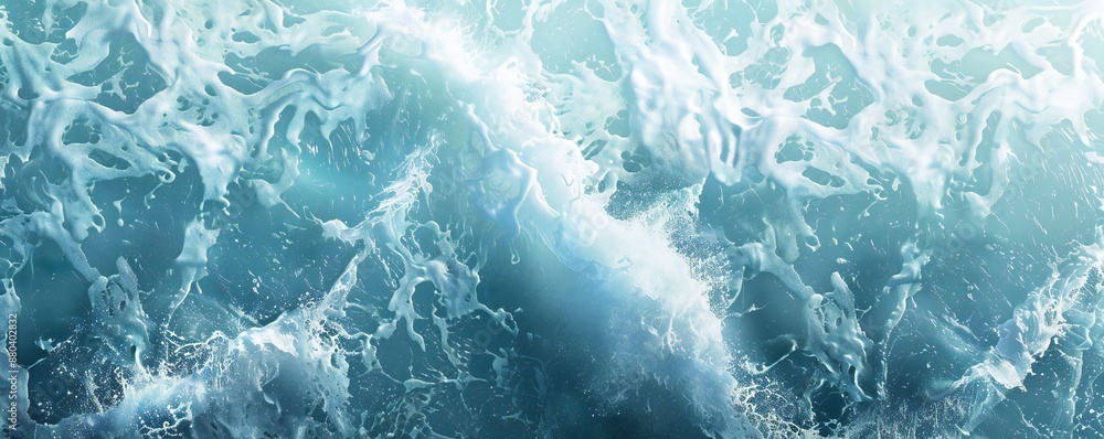 Wall mural plain bright water ocean wave background generative ai