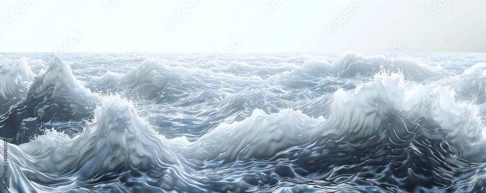Wall mural plain bright water ocean wave background generative ai