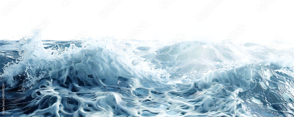 Wall mural plain bright water ocean wave background generative ai